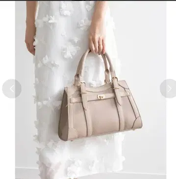 RANDA 벨트 디자인 토트백 베이지
