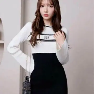 LIP SERVICE LP 라인 리브 니트 원피스 립 서비스