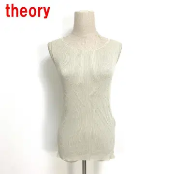 A6559 띠어리 슬리브리스 니트 스웨터 레이온 베이지 S