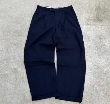 80s 90s usa MASSO 3턱 네이비 슬랙스