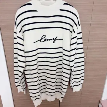 eimy istoire eimy 보더 오버 니트 미니 원피스