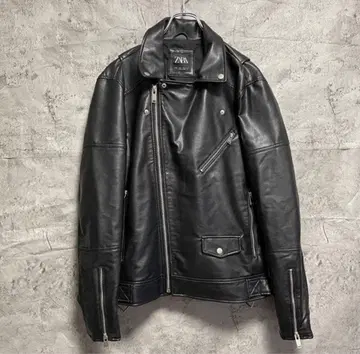 라이더 자켓 ZARA 블랙 새상품급 인조 가죽 M~L