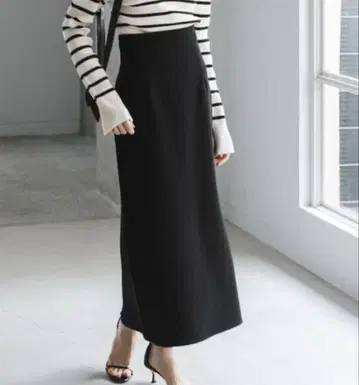 Noble 저지라이크 컬러 타이트 스커트 38