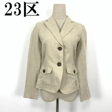 LA6186 23구 린넨 100% 테일러드 자켓 베이지 38