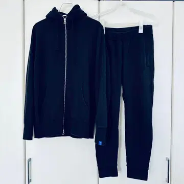 LOOPWHEELER 지퍼 후드티 맨투맨 팬츠 블랙 일본제