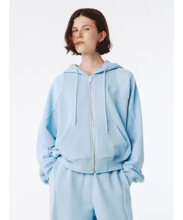 미사용 새상품 Kijun Flow 집업 후디 스카이 블루