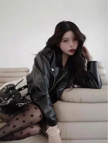 다리치 darich 드롭 숏 라이더 자켓 블랙