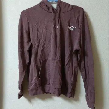 PUMA 브라운 후드 부착 후드티