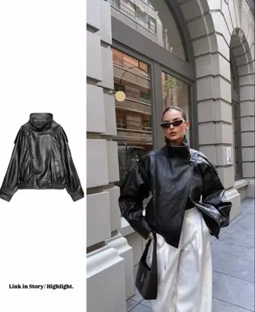 페이크 가죽 자켓