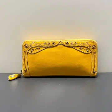 [새상품급] Dakota 데이지 시리즈 라운드 지퍼 장지갑 머스타드