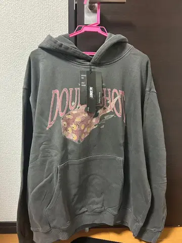 [ 미사용 새상품 ] 로고 블랙 후드티 스트릿 y2k