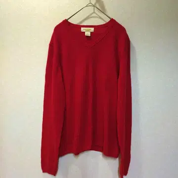 Peck & Peck 페&페 캐시미어 V넥 스웨터 [ L ] 빨간색