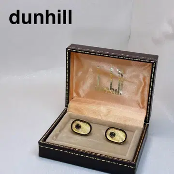 [컨디션 최상] dunhill 던힐 커프링크스 d로고 골드 케이스 포함