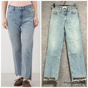 새상품 미라 오웬 밑단 단차 테이퍼드 데님 팬츠 00