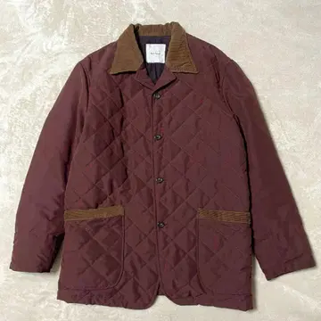 칼 헬무트 퀼팅 자켓 로고 패턴 보르도