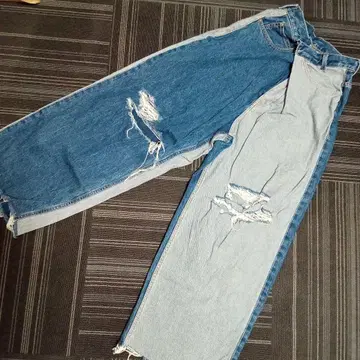 데미지 가공 데님 팬츠