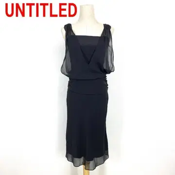 A3861 언타이틀 롱 원피스 슬리브리스 안감 있음 블랙 1