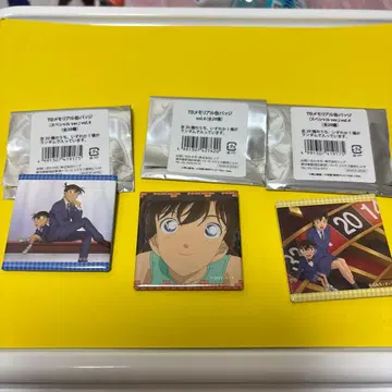 코난랜드 메모리얼 캔뱃지 쿠도 신이치 에도가와 코난 모리 란