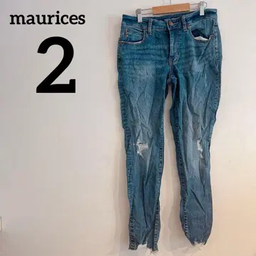maurices [2] 스키니 데님 라이트 블루 데미지 가공