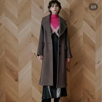 JILLSTUART 더블 크로스 코트 브라운