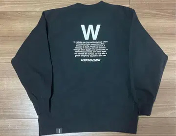 WIND AND SEA W FLEECE CREW NECK / BLACK