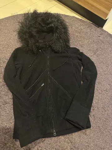 퍼 후드 블랙 점퍼 사이즈 0