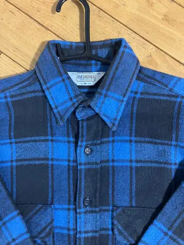 새상품급 USA제 블랙 버튼 파랑 블랙 플란넬 셔츠