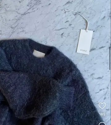 YOKE 1LDK STILL BORDER CREWNECK KNIT 니트