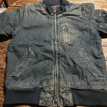 JOHNBULL 젬블 G 데님 봄버 자켓 다크 블루 L 사이즈