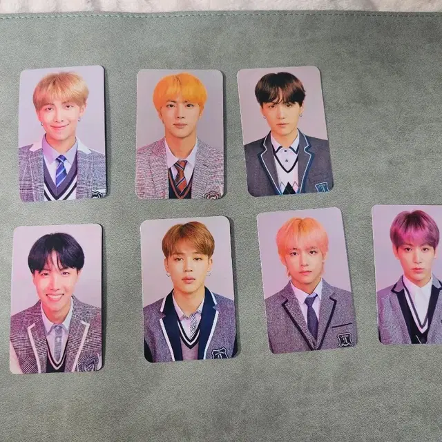 7장 일괄) bts 방탄 럽 셀 앤써 드볼 교복 포카