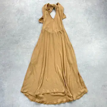 아카네 우츠노미야 캐시미어 혼방 넥 드레이프 롱 원피스 살로펫 M