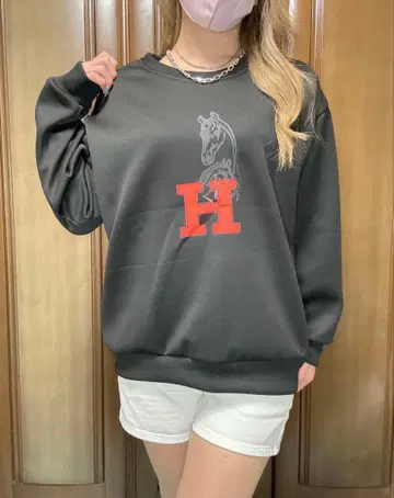 레어 H 로고 트레이닝복 블랙