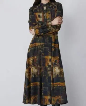 MURUA 무루아 원피스 뉴앙스 패턴 맥시 원피스