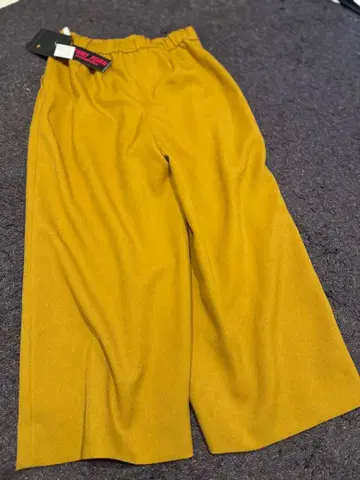와이드 팬츠 사이즈 38 머스타드