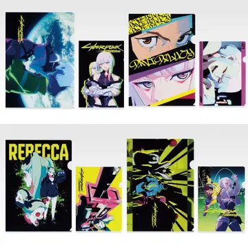 제일복권 사이버 펑크 엣지 러너즈 E상 클리어 파일 세트 4종