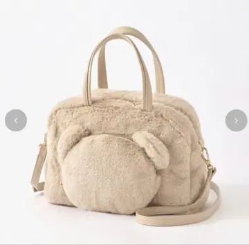 아오키 미사코 시마무라 곰 숄더백 핸드백 2Way 베이지