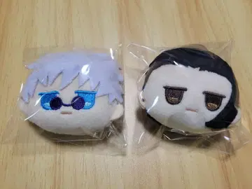 주술회전 회옥옥절 페이스 봉제 인형 키링 2종 세트