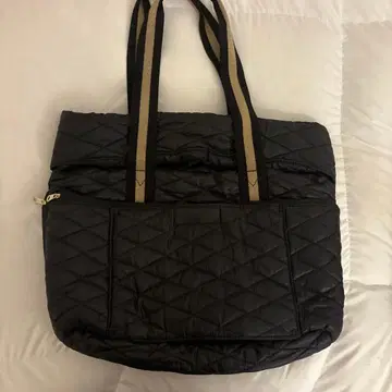블랙 퀼팅 토트백