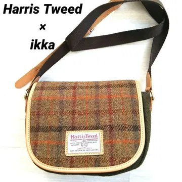 해리스 트위드 이카 숄더백 콜라보 올리브 그린 인증 택