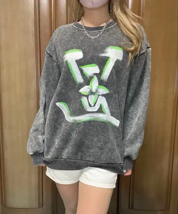 하나뿐인 레어 LV 로고 데님풍 빈티지 트레이닝복 속기모