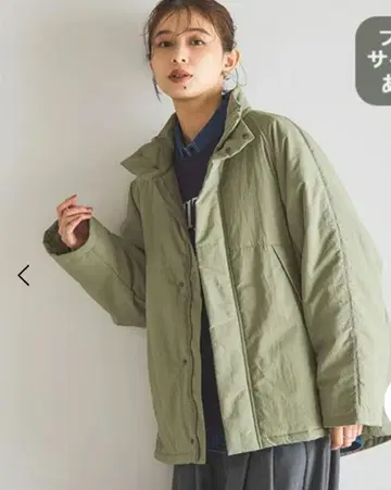 스탠드 칼라 미들 코트 카키 78 free studio CLIP