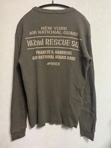 AVIREX/아비렉스 와플 T셔츠