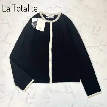 택 포함 새상품 라토타리테 가디건 니트 파이핑 울