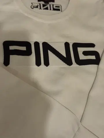 PING 화이트 스웨터 L 사이즈