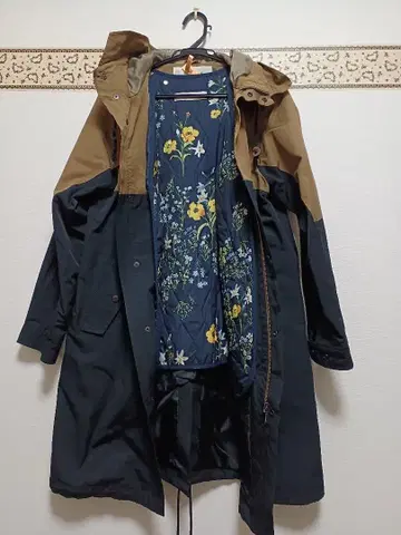 SUPER HAKKA 꽃무늬 라이너 모즈 코트