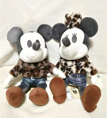 데코콜레 애니멀 레오파드 미키 미니 봉제 인형 세트