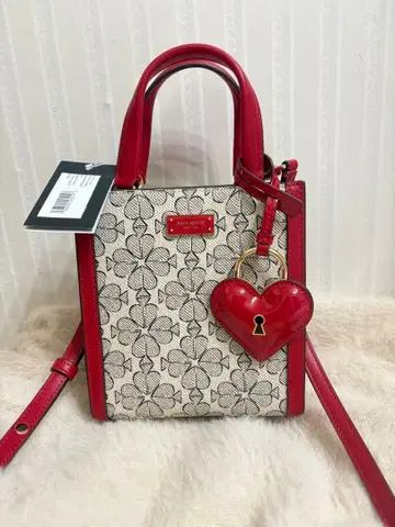 새상품 스페이드 플라워 코팅된 캔버스 맨해튼 미니 토트