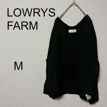 로리즈팜 LOWRYS FARM 긴팔 상의 [ M ] V넥 블랙