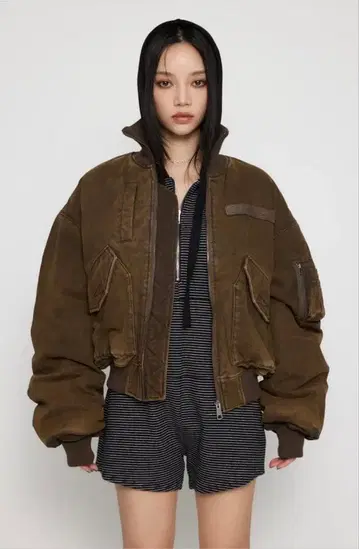 택 포함 새상품 LAGUAJAM BIG POCKET COTTON MA-1