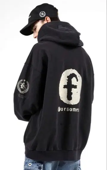 FORSOMEONE RH BIG 후드티 BLACK 48